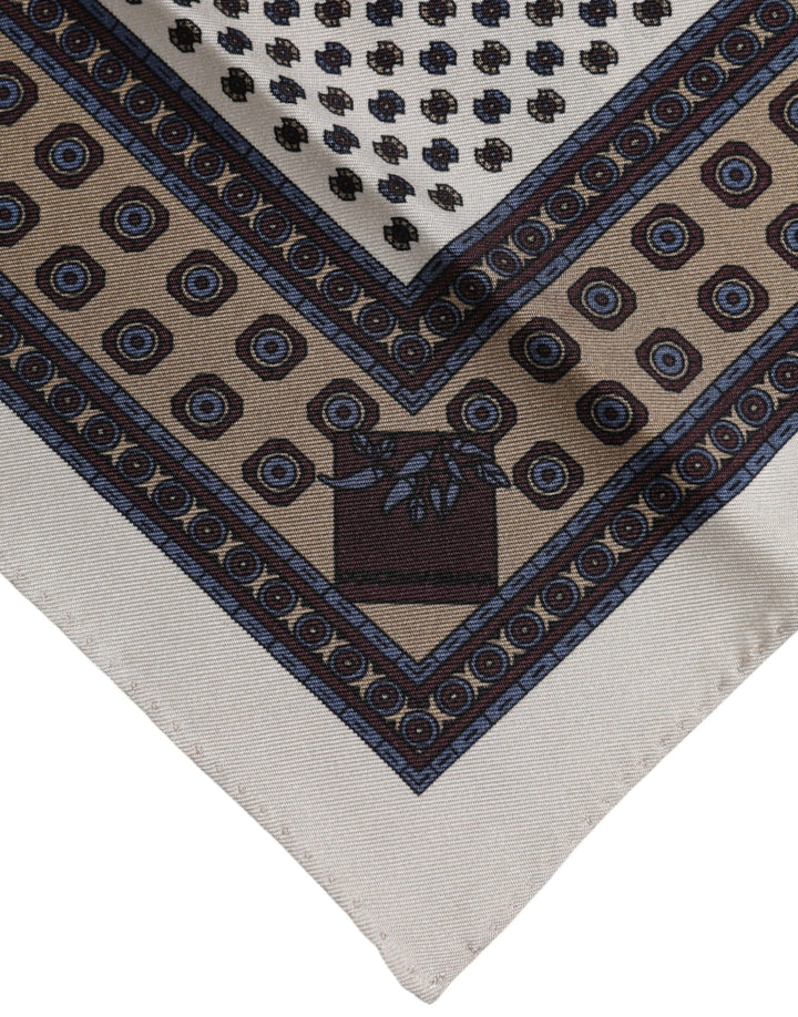Dolce &amp; Gabbana Multicolor Geometric Handkerchief Pocket Scarf