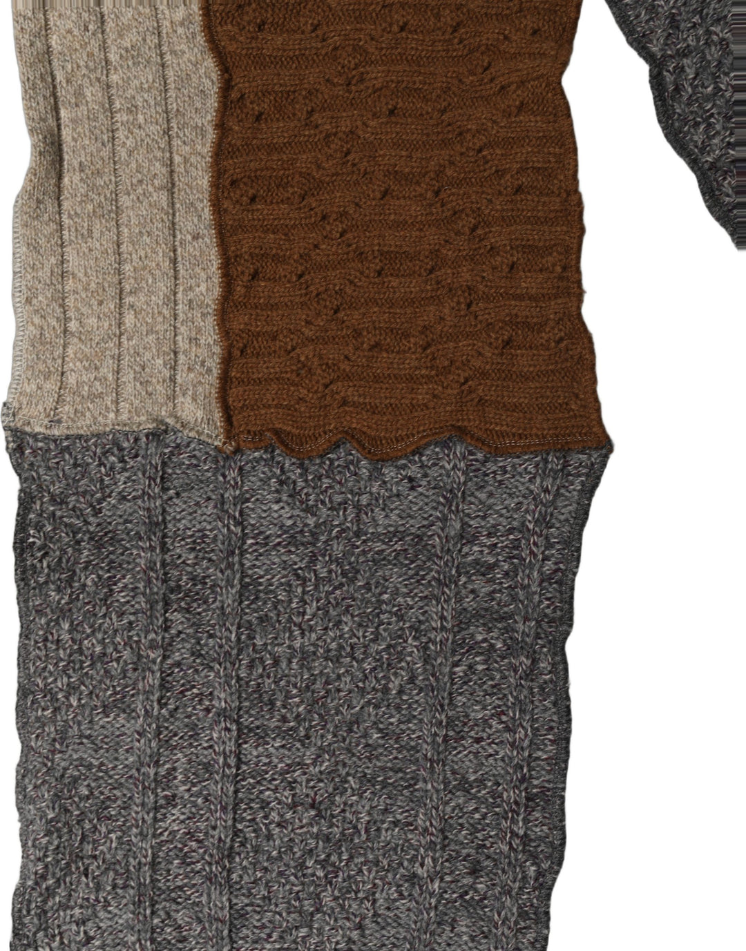 Dolce &amp; Gabbana Multicolor Patchwork Wool Knit Shawl Scarf