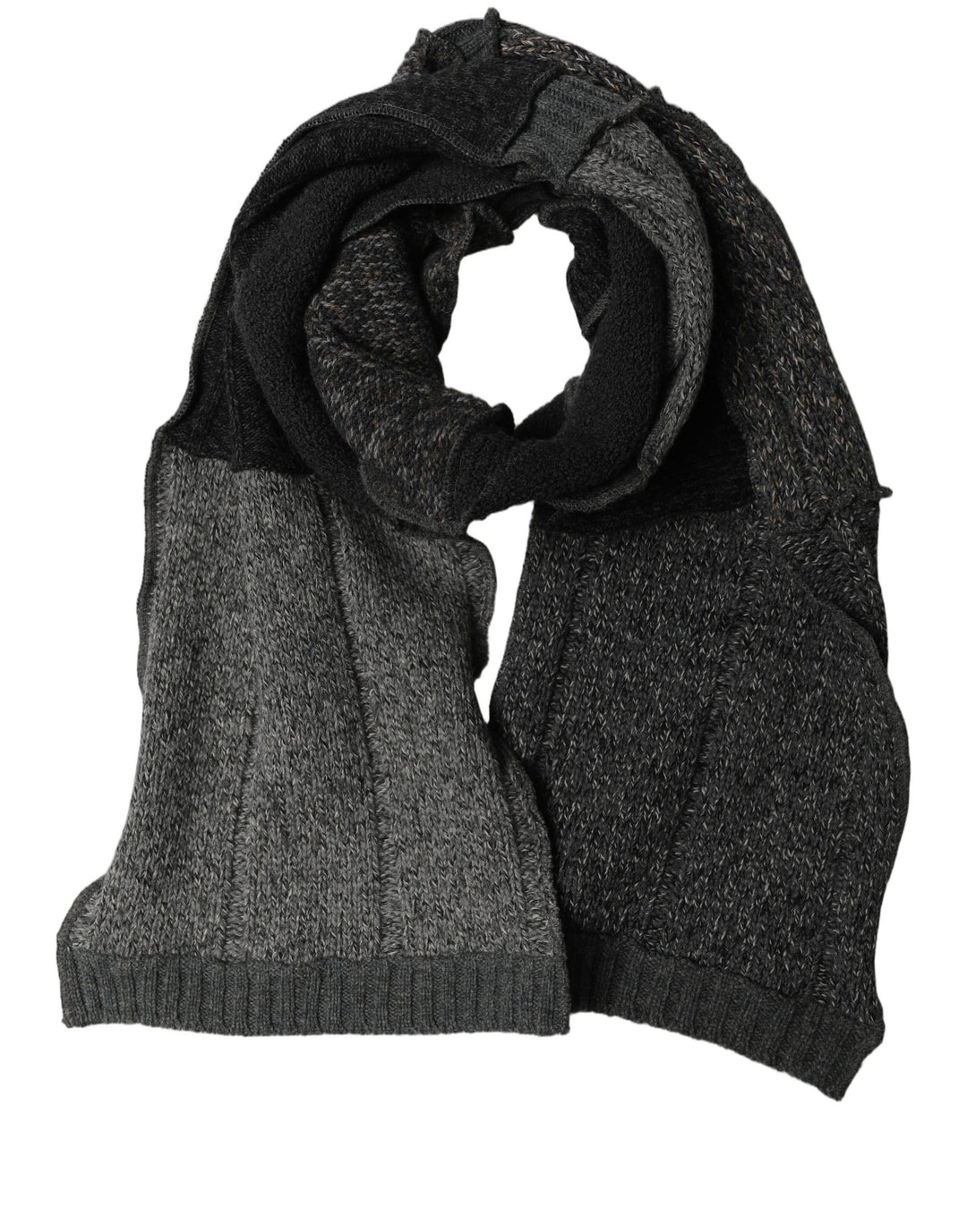 Dolce &amp; Gabbana Multicolor Patchwork Wool Knit Shawl Scarf