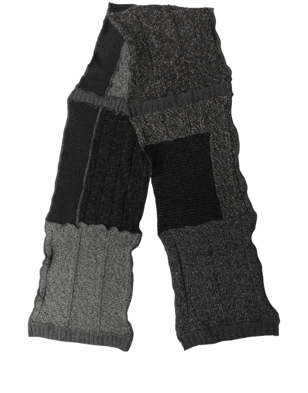 Dolce &amp; Gabbana Multicolor Patchwork Wool Knit Shawl Scarf