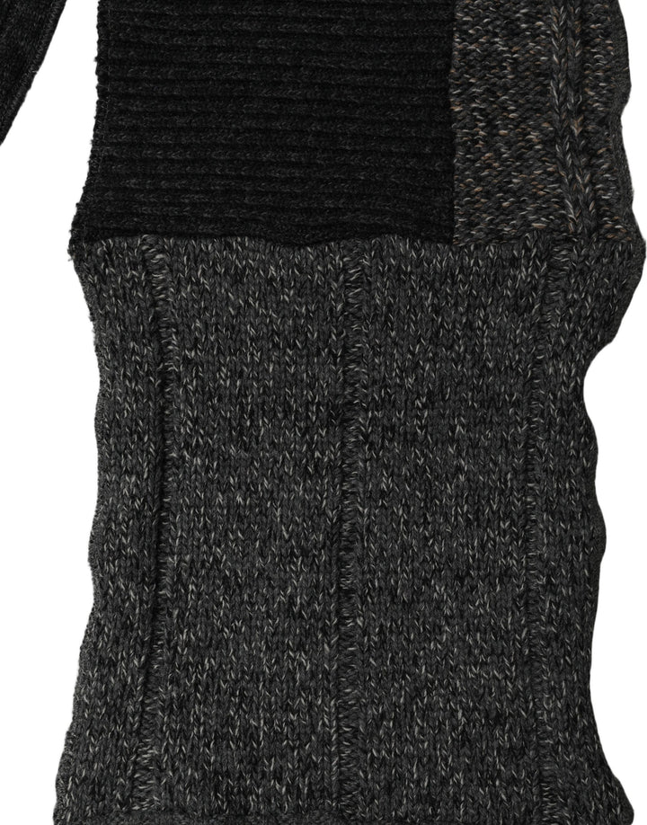 Dolce &amp; Gabbana Multicolor Patchwork Wool Knit Shawl Scarf
