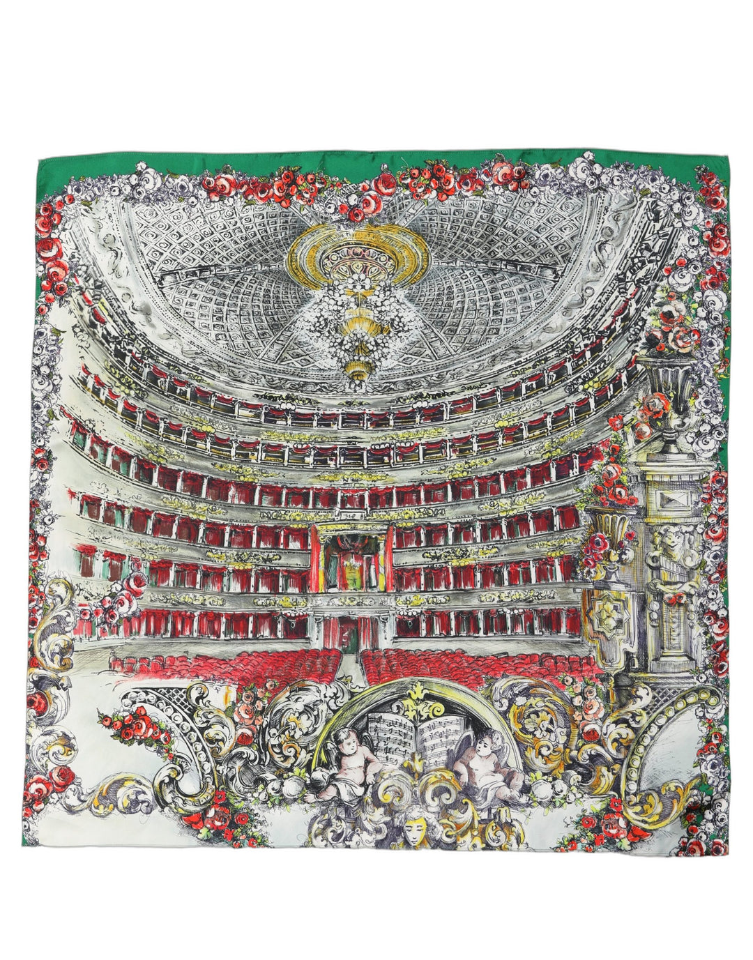 Dolce &amp; Gabbana Multicolor Silk Printed Square Foulard Scarf