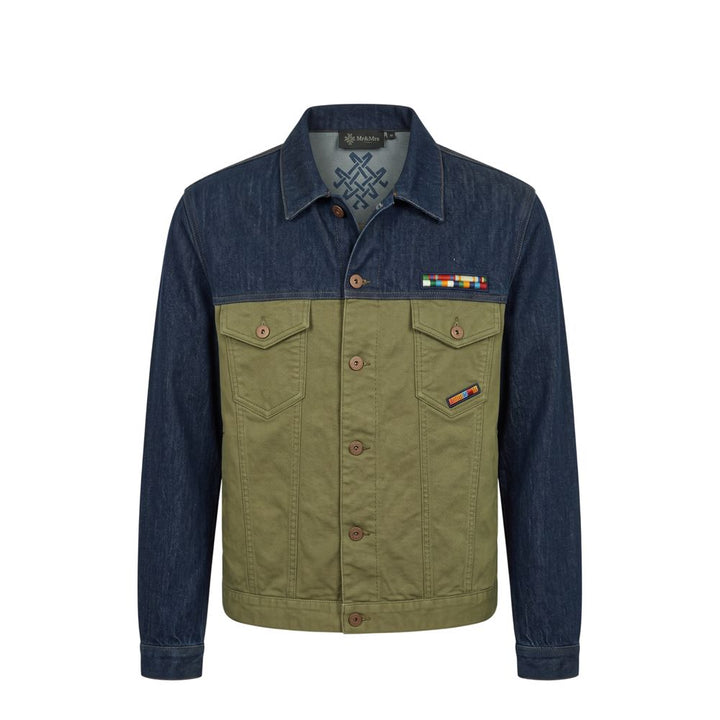 Mr&amp;Mrs Italy Blue Cotton Mens Jacket