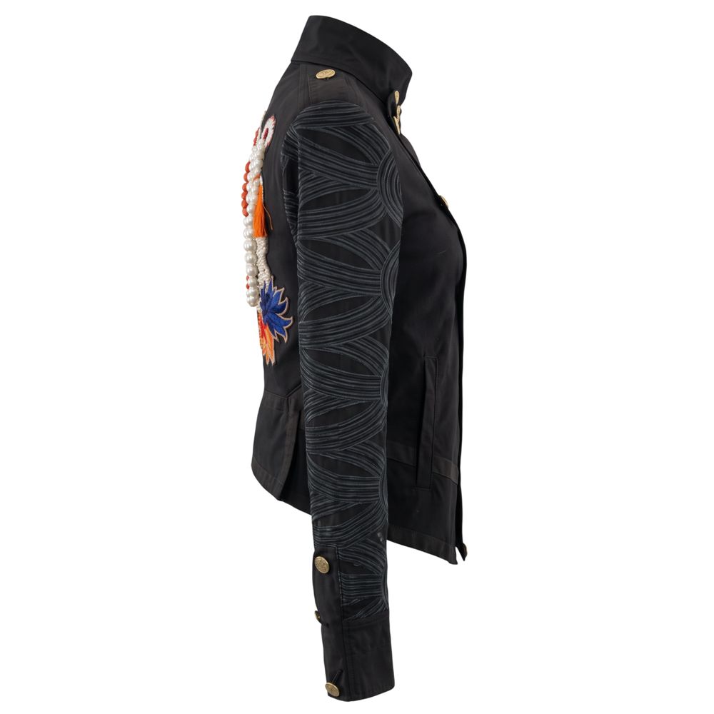 Mr&amp;Mrs Italy Black Cotton Women Jacket