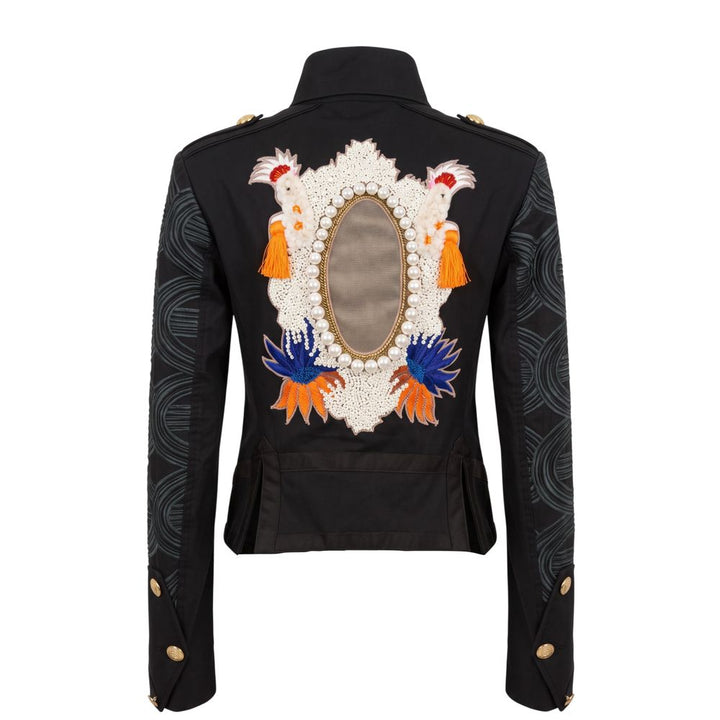 Mr&amp;Mrs Italy Black Cotton Women Jacket