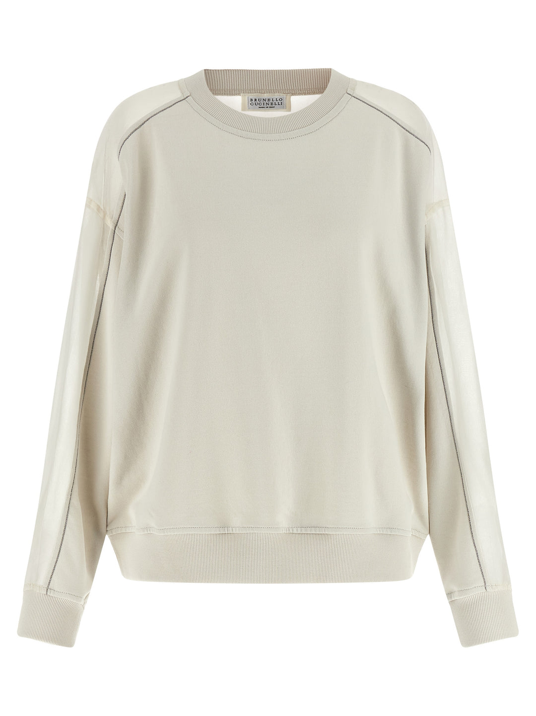 Brunello Cucinelli White Cotton Sweatshirt