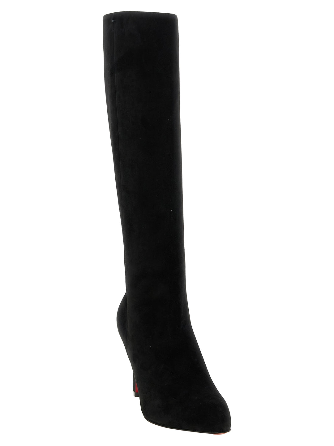 Christian Louboutin Black Calfskin Over The Knee