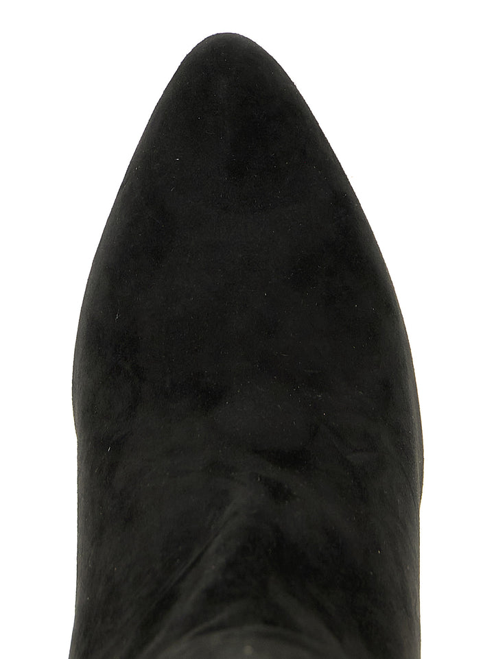Christian Louboutin Black Calfskin Over The Knee