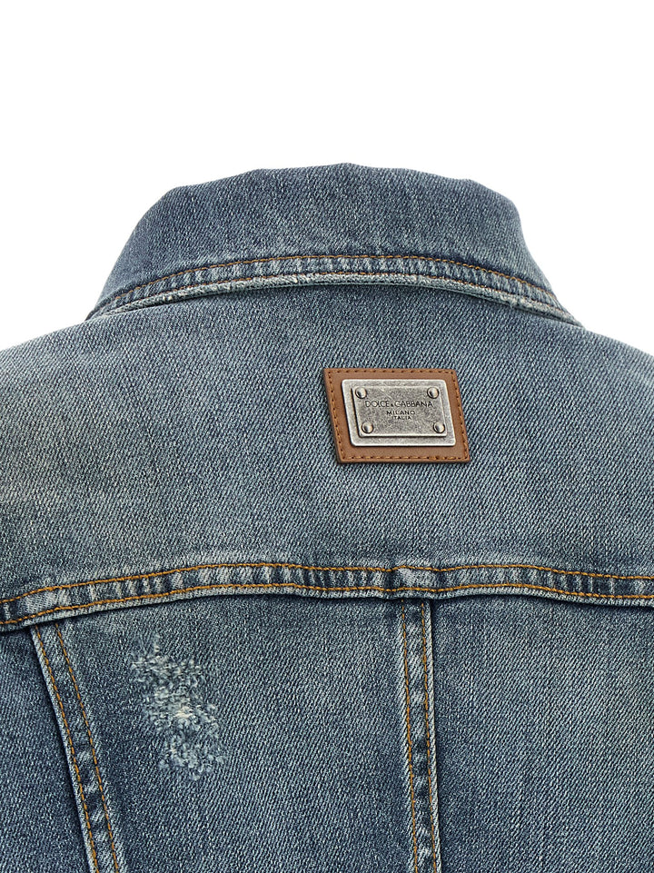 Dolce &amp; Gabbana Blue Cotton Denim Jacket