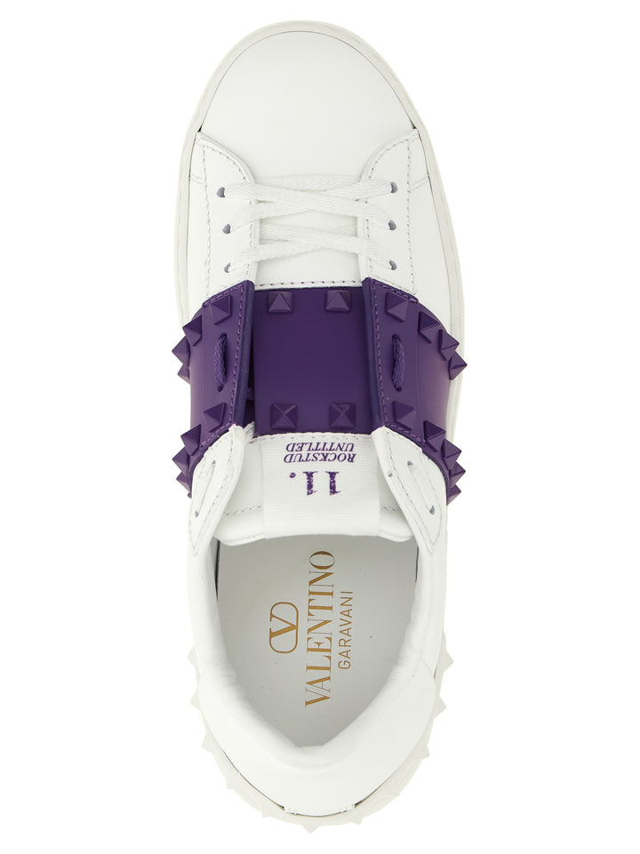 Valentino Garavani Purple Calfskin Low Top Sneakers