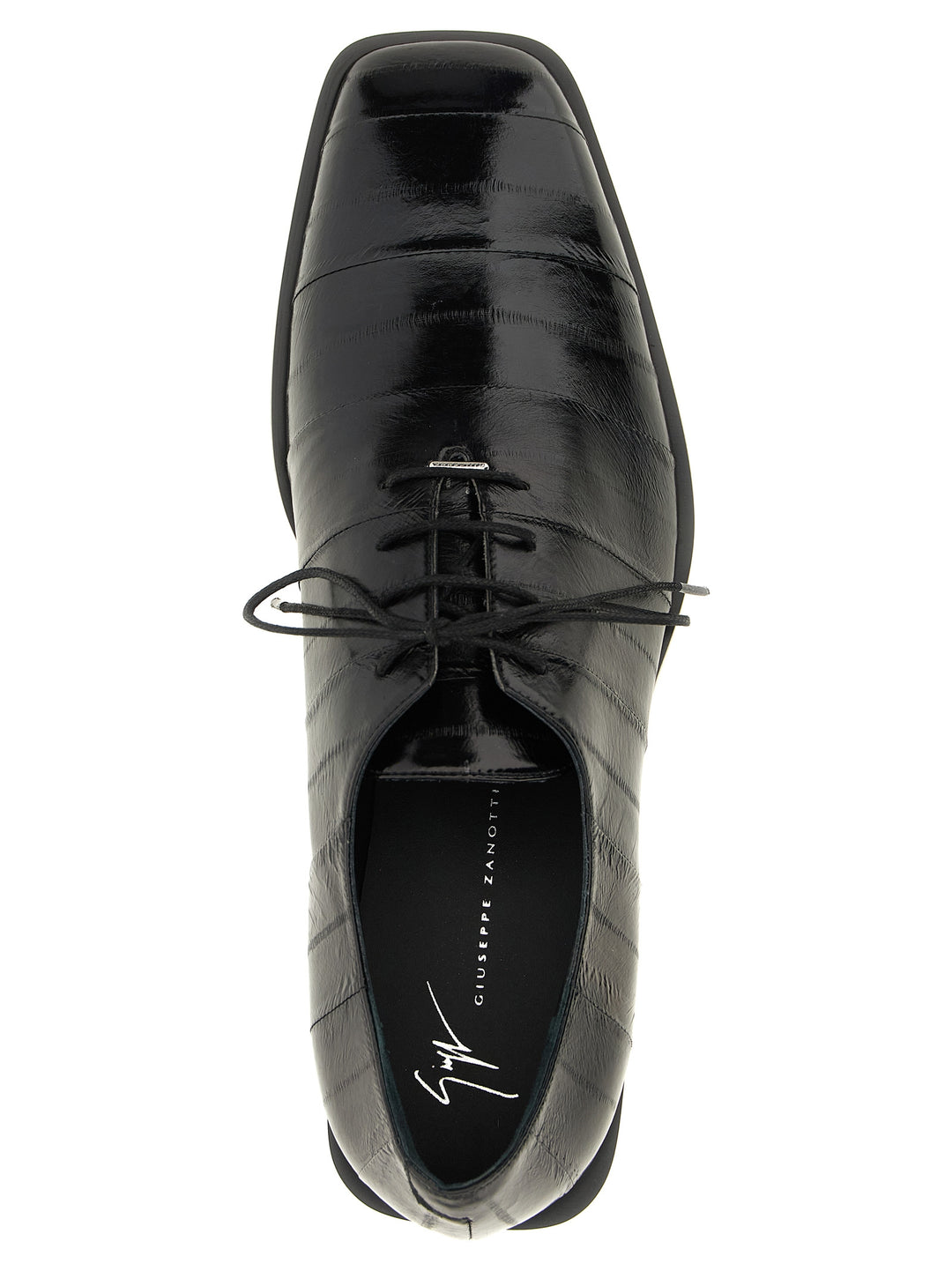 Giuseppe Zanotti Black Leather Oxfords And Derbies