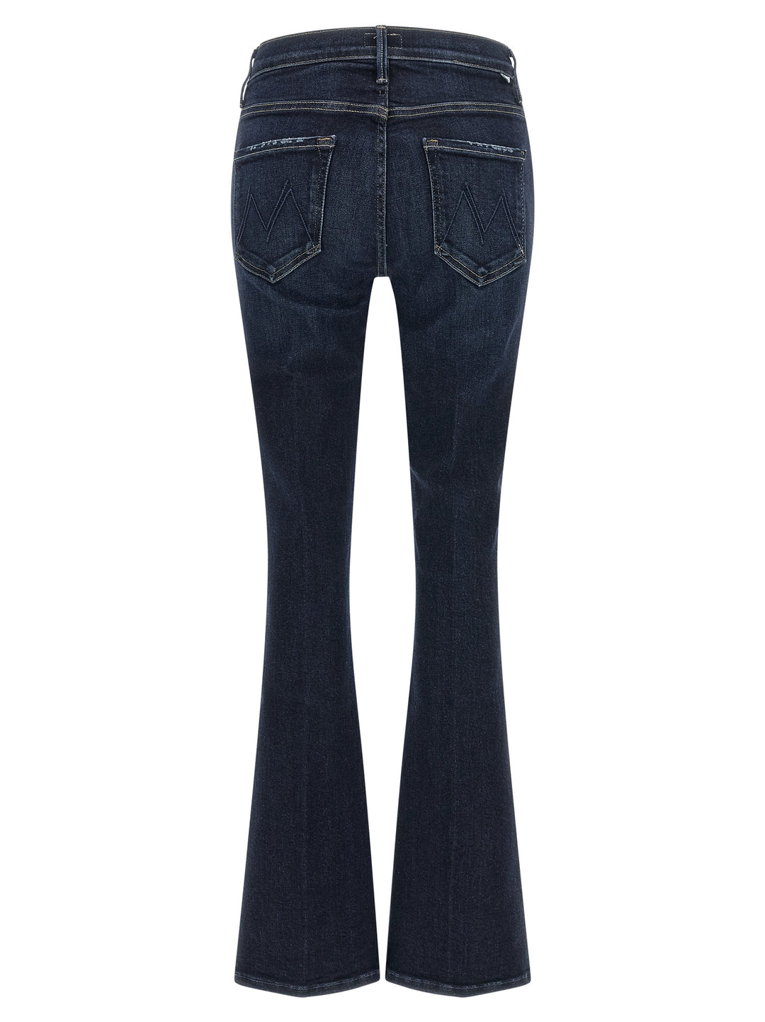 Mother Denim Blue Cotton Flared Jeans