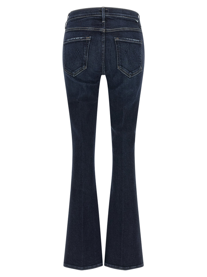 Mother Denim Blue Cotton Flared Jeans