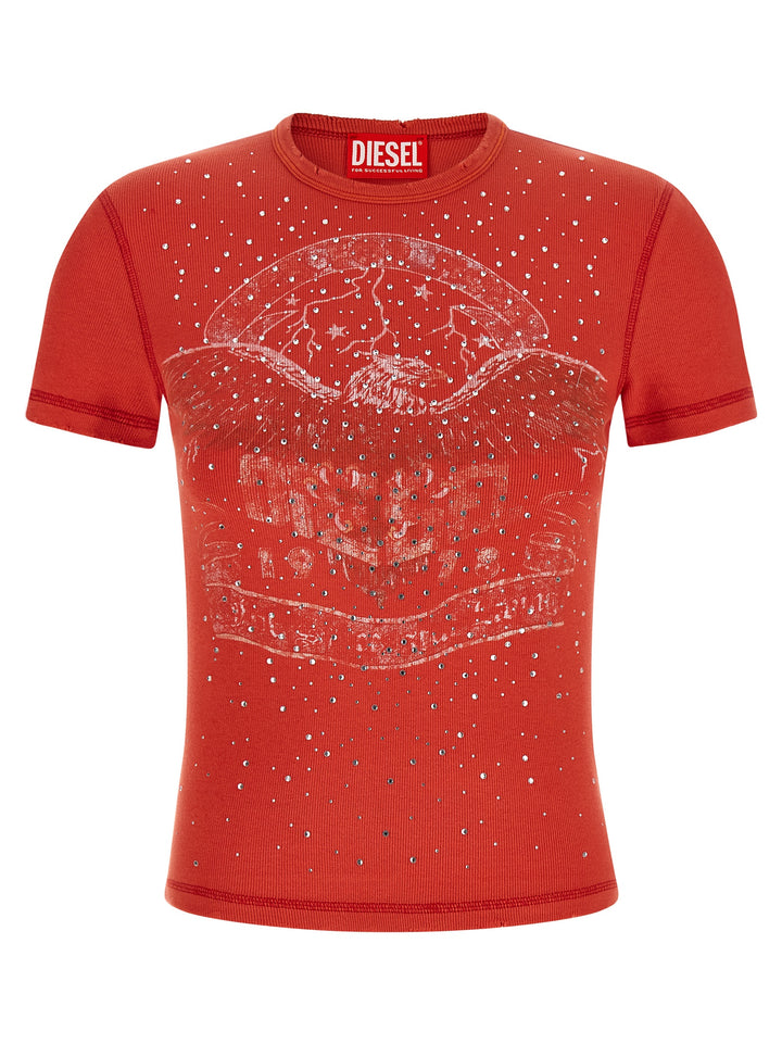 Diesel Red Cotton T-Shirt