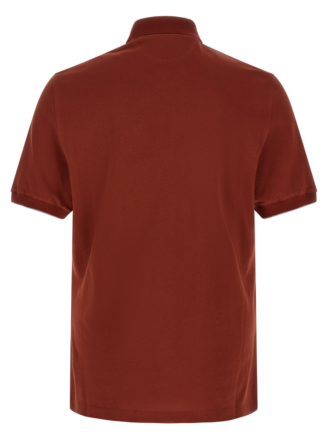 Brunello Cucinelli Red Cotton Polo Shirt