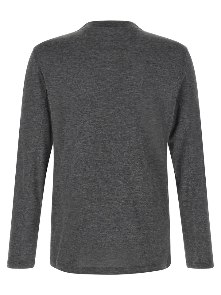 Brunello Cucinelli Gray Silk T-Shirt