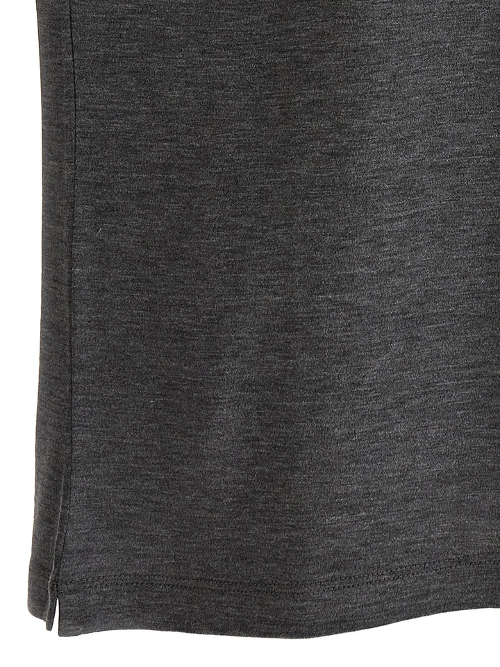 Brunello Cucinelli Gray Silk T-Shirt