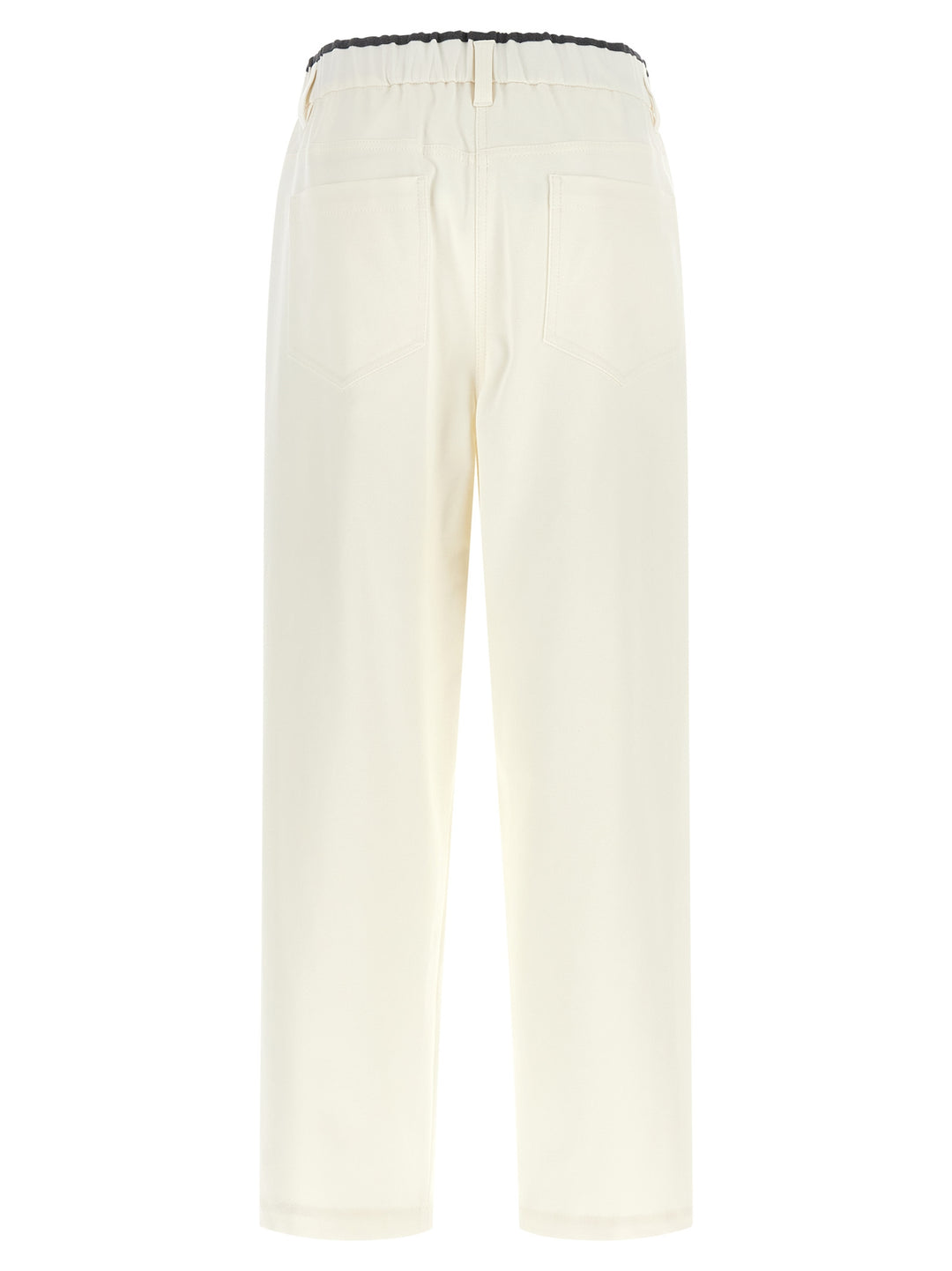 Brunello Cucinelli White Cotton Casual Pants