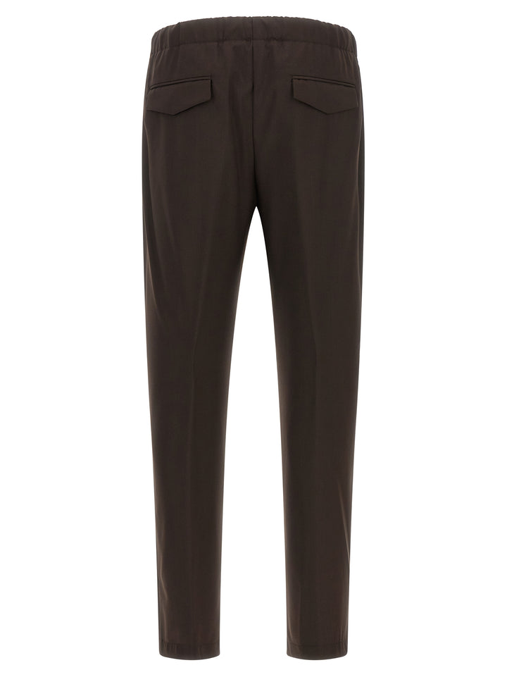 Lardini Brown Virgin Wool Casual Pants