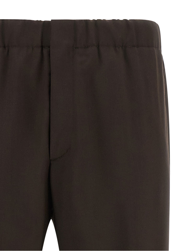 Lardini Brown Virgin Wool Casual Pants