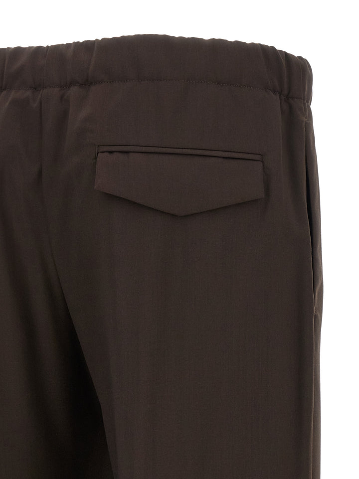 Lardini Brown Virgin Wool Casual Pants