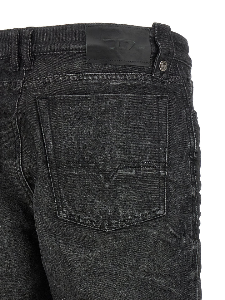 Diesel Gray Cotton Straight-Leg Jeans