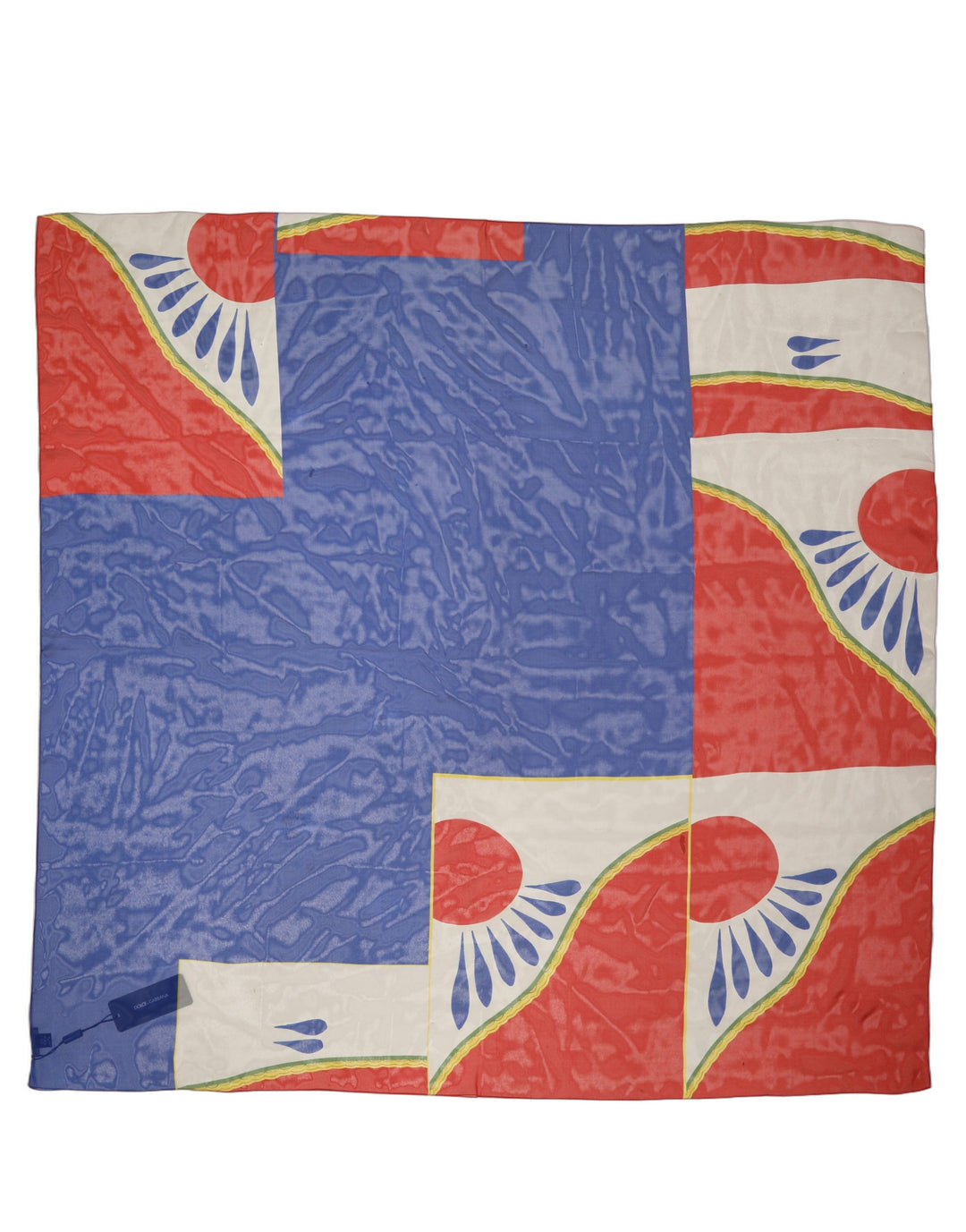 Dolce &amp; Gabbana Multicolor Abstract Square Foulard Scarf