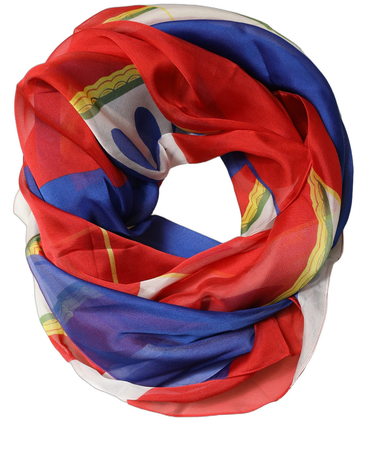 Dolce &amp; Gabbana Multicolor Abstract Square Foulard Scarf