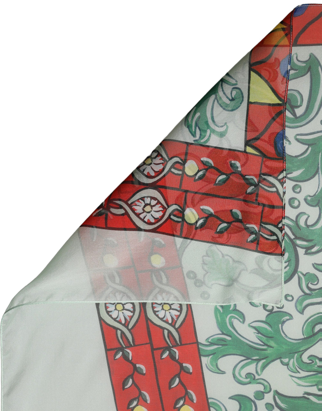 Dolce &amp; Gabbana Multicolor Silk Printed Square Foulard Scarf
