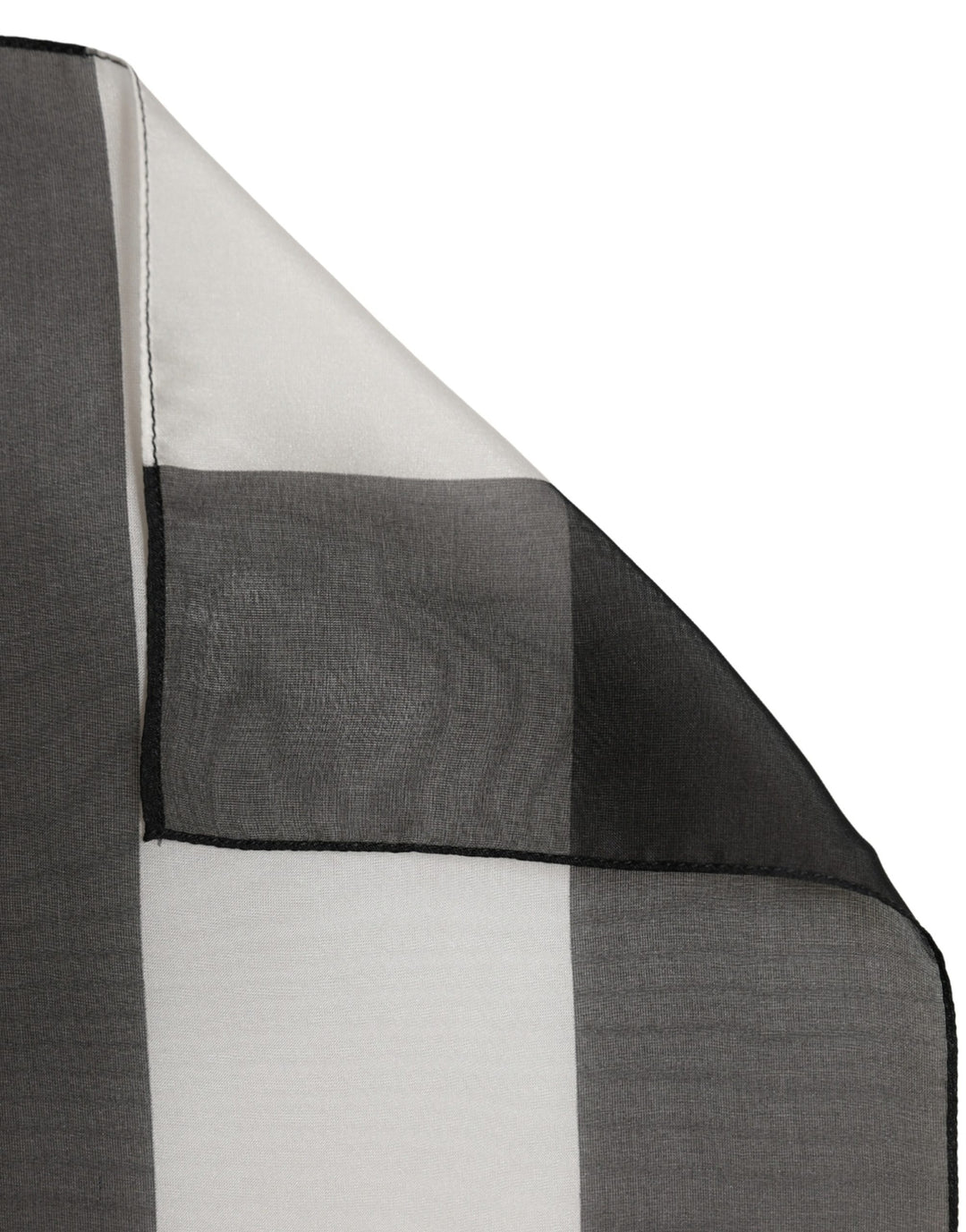 Dolce &amp; Gabbana Black White Stripe Silk Square Foulard Scarf