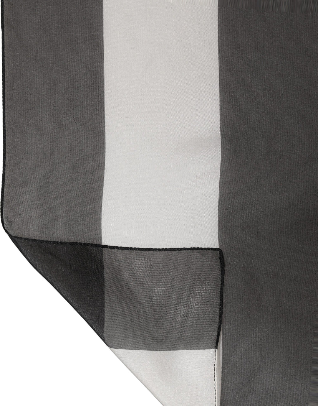 Dolce &amp; Gabbana Black White Stripe Silk Shawl Stole Scarf
