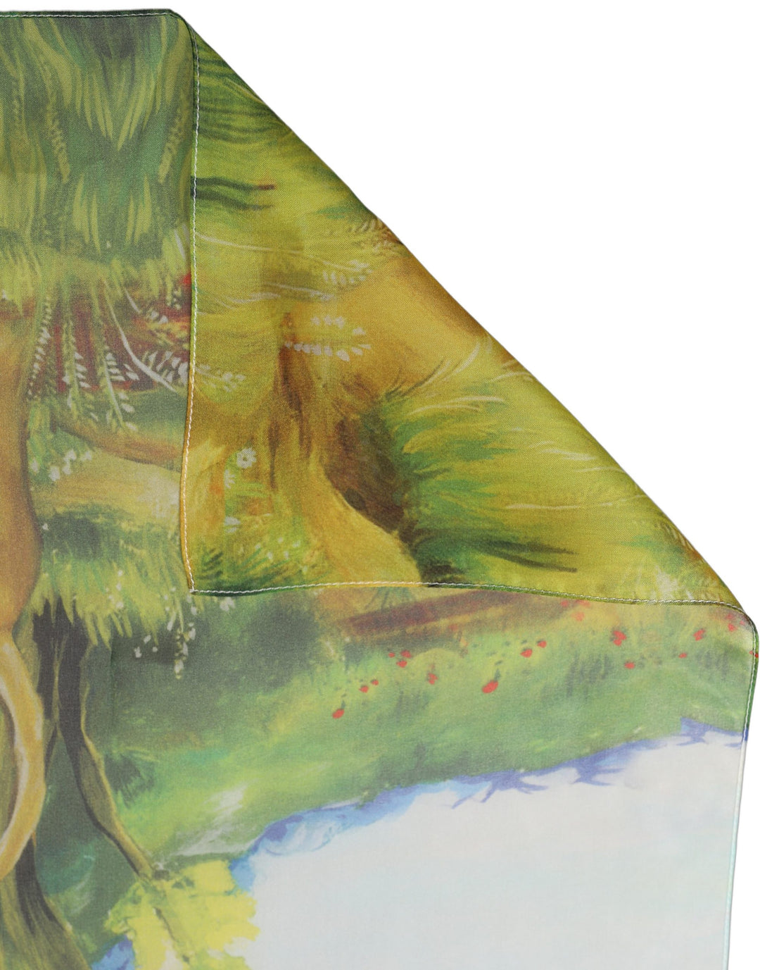 Dolce &amp; Gabbana Light Blue Silk Landscape Foulard Scarf