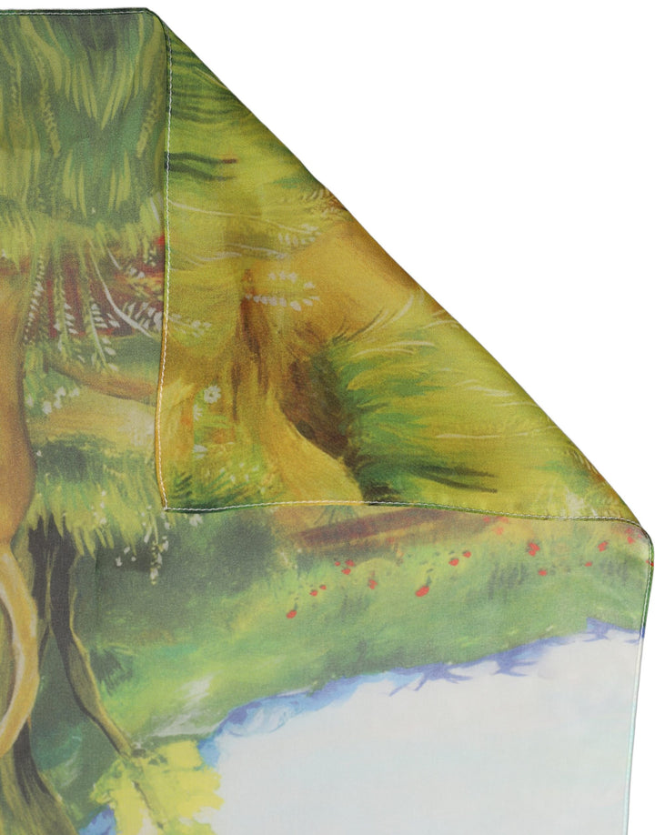 Dolce &amp; Gabbana Light Blue Silk Landscape Foulard Scarf