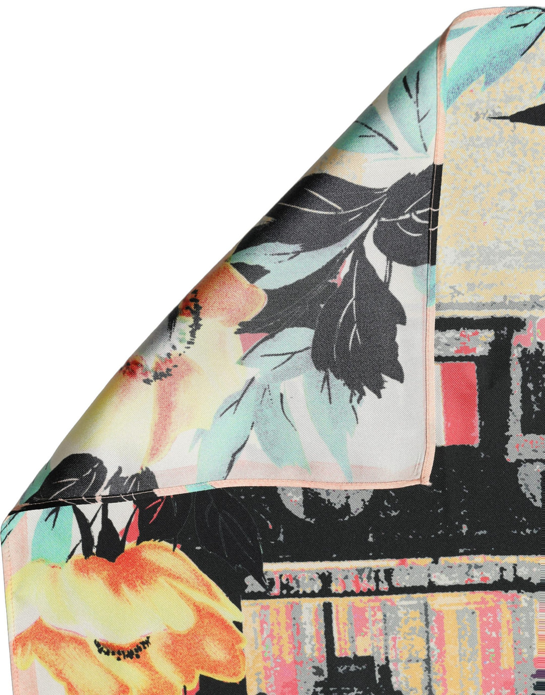 Dolce &amp; Gabbana Multicolor Printed Silk Square Foulard Scarf
