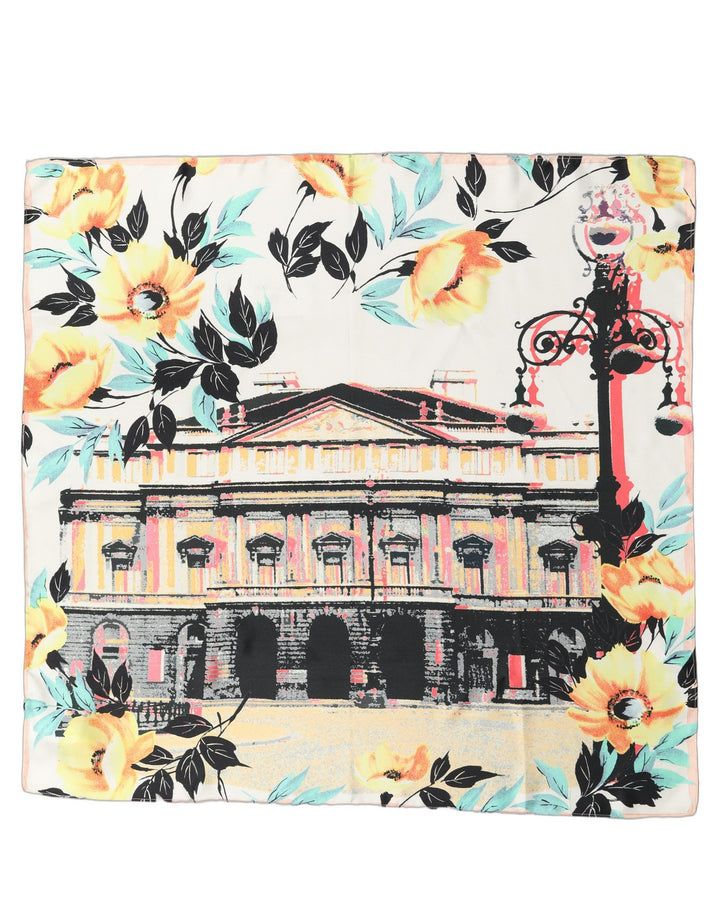 Dolce &amp; Gabbana Multicolor Printed Silk Square Foulard Scarf