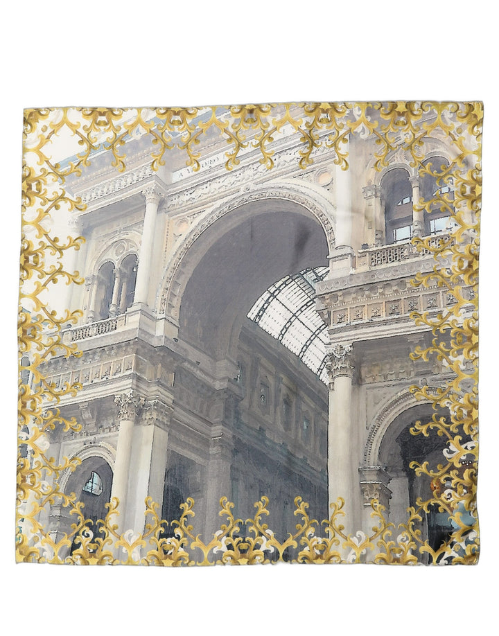Dolce &amp; Gabbana Multicolor Printed Silk Square Foulard Scarf