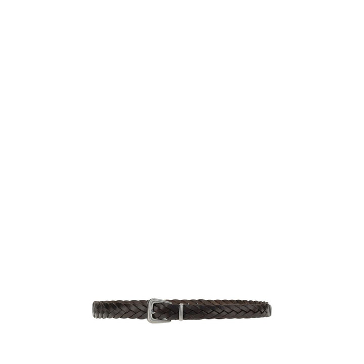 Brunello Cucinelli Brown Calf Leather Bos Taurus Belt