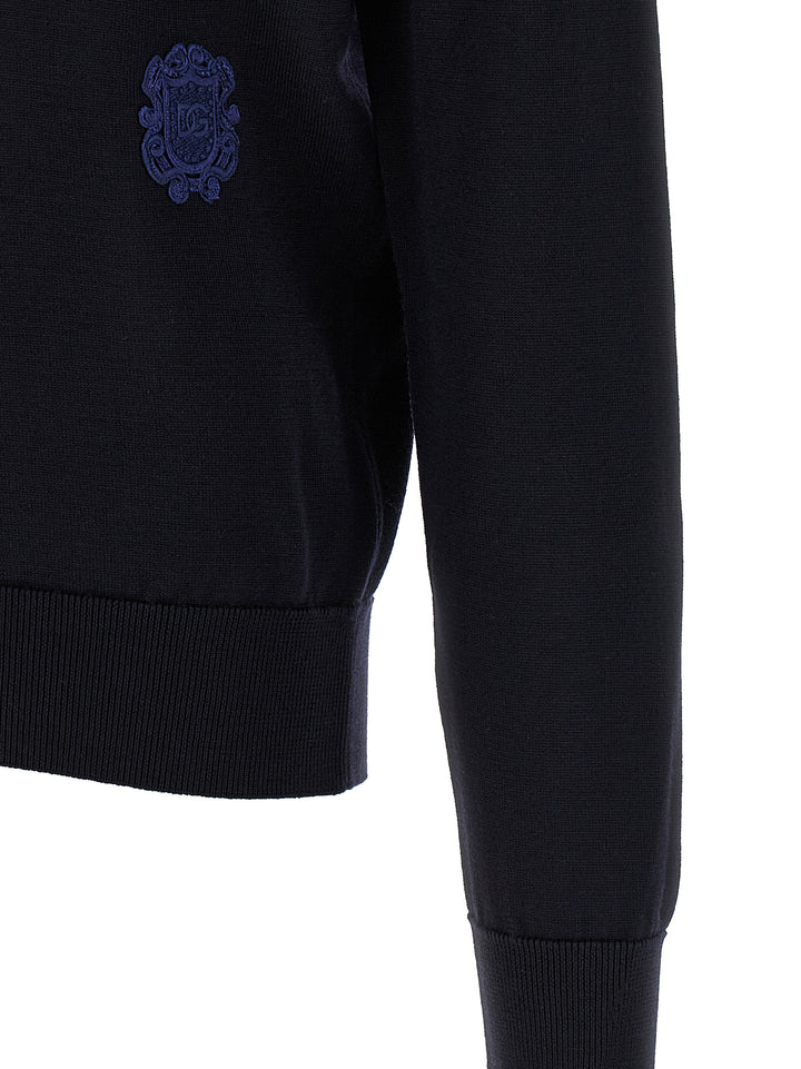 Dolce &amp; Gabbana Blue Virgin Wool Cardigan
