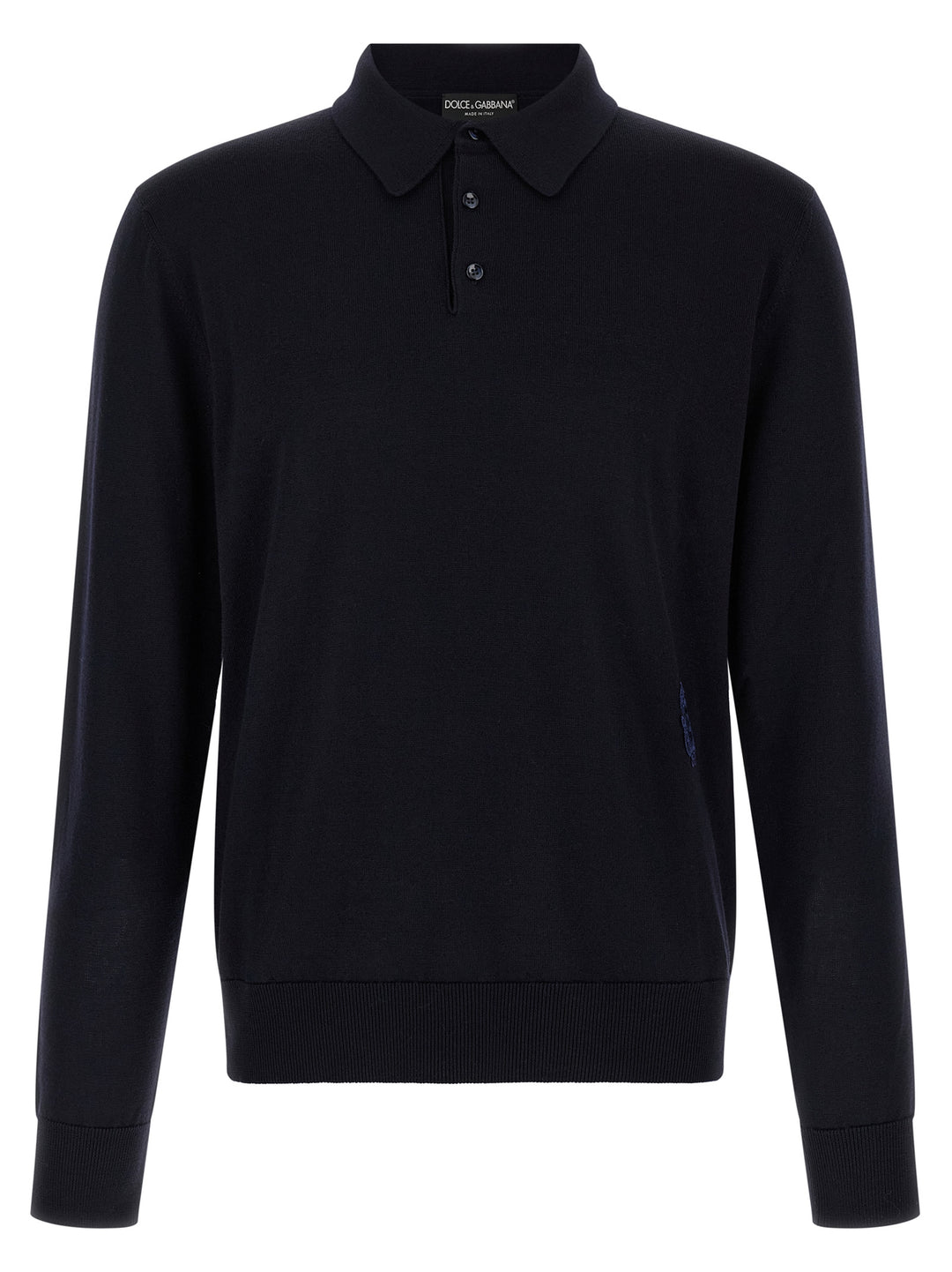 Dolce &amp; Gabbana Blue Virgin Wool Polo Shirt