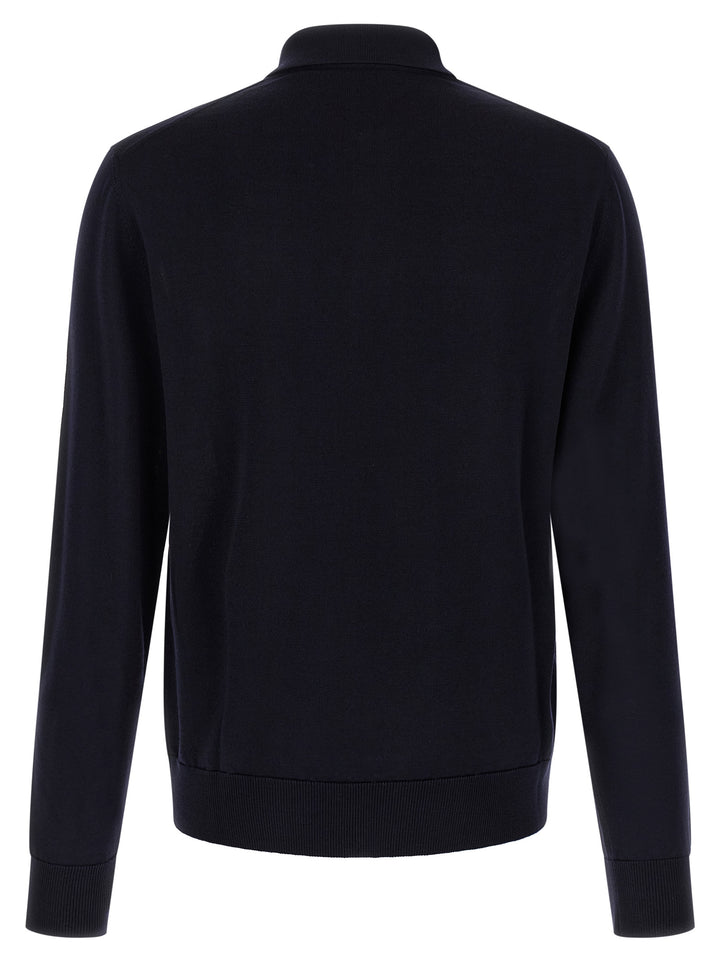 Dolce &amp; Gabbana Blue Virgin Wool Polo Shirt