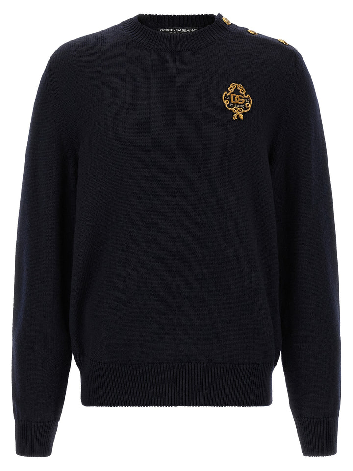 Dolce &amp; Gabbana Blue Virgin Wool Cardigan