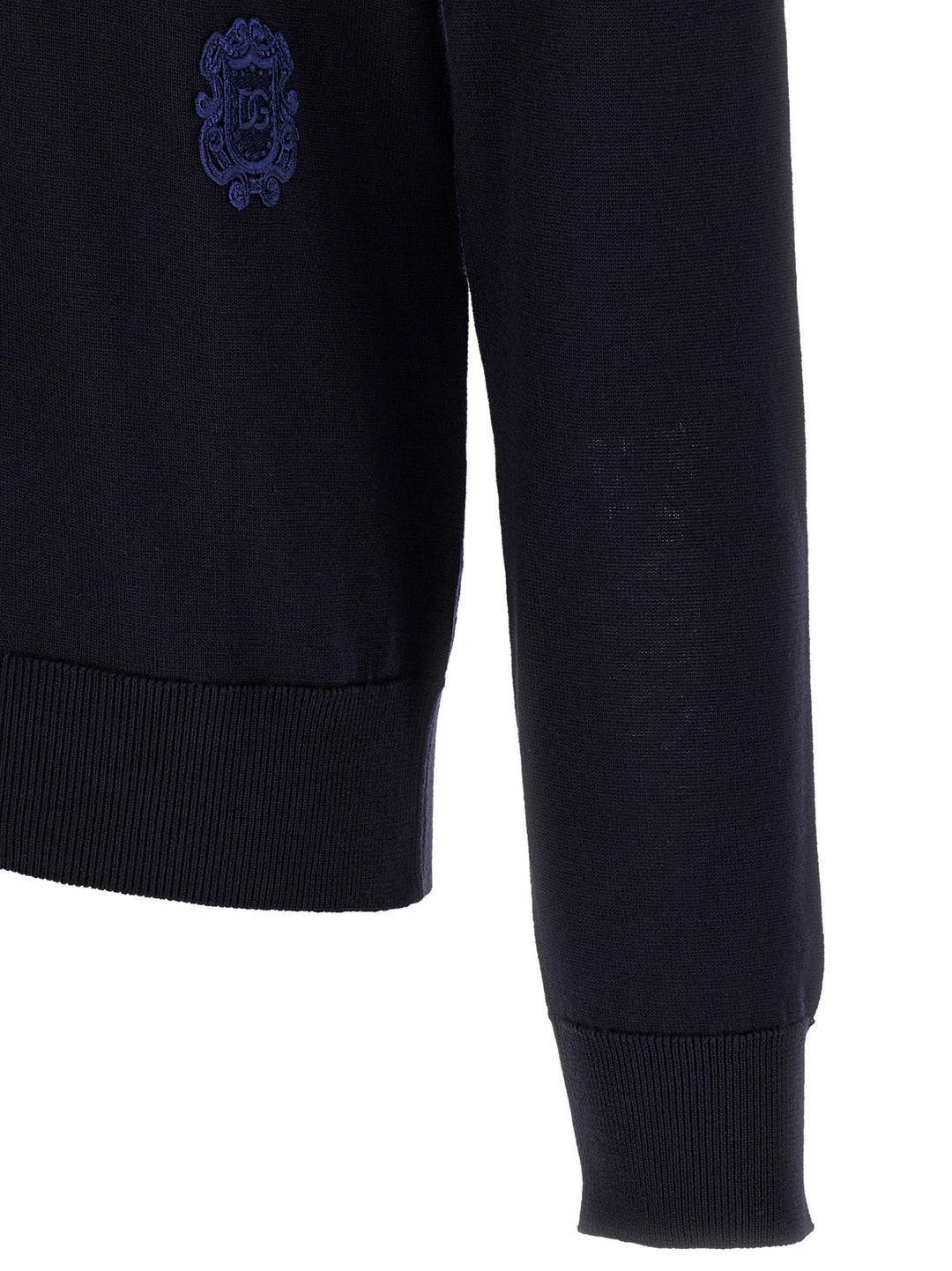 Dolce &amp; Gabbana Blue Virgin Wool Polo Shirt