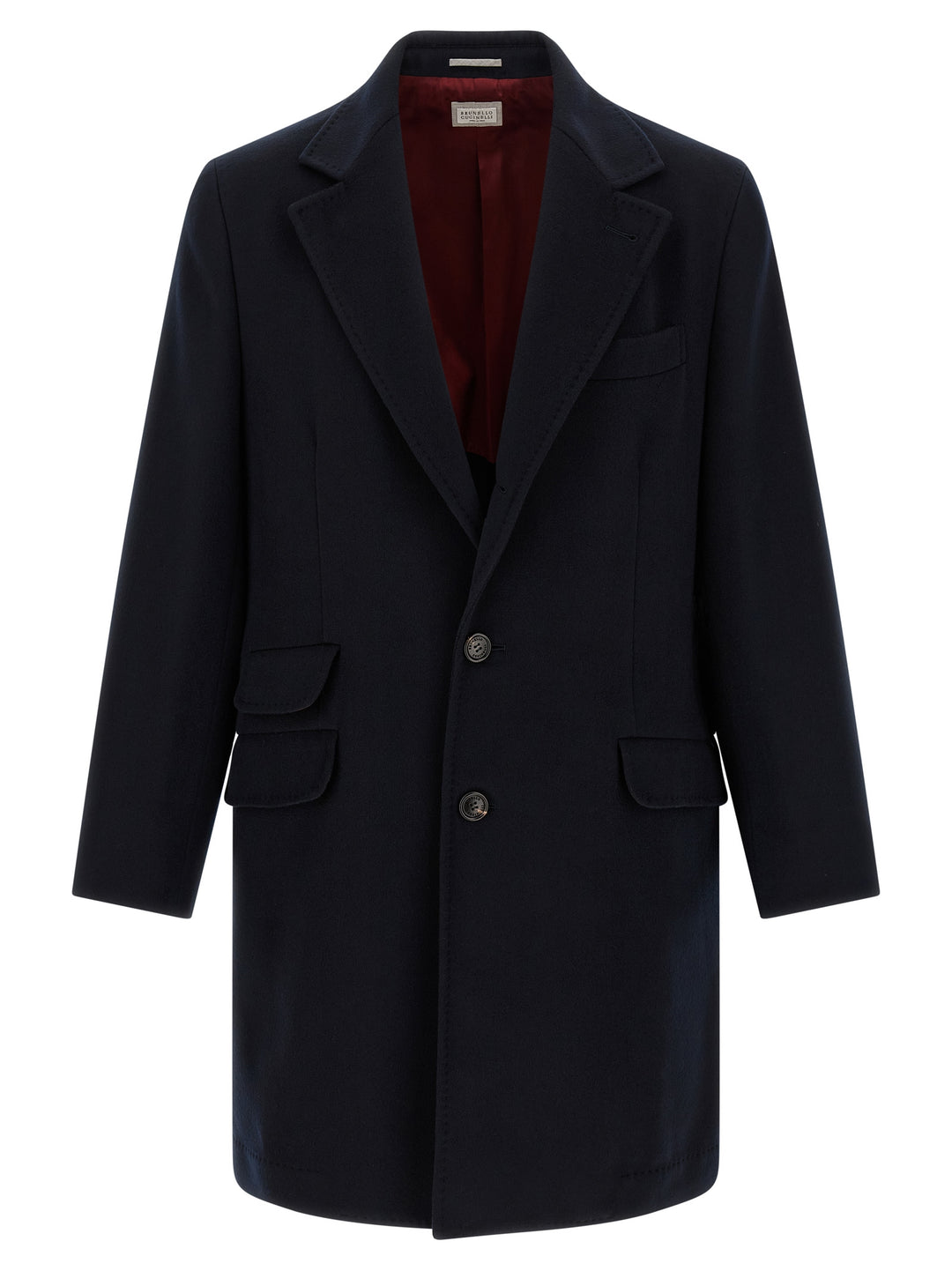Brunello Cucinelli Blue Virgin Wool Coat