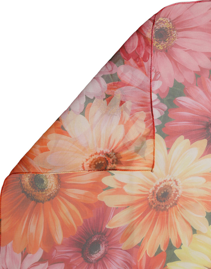 Dolce &amp; Gabbana Multicolor Floral Silk Shawl Stole Scarf