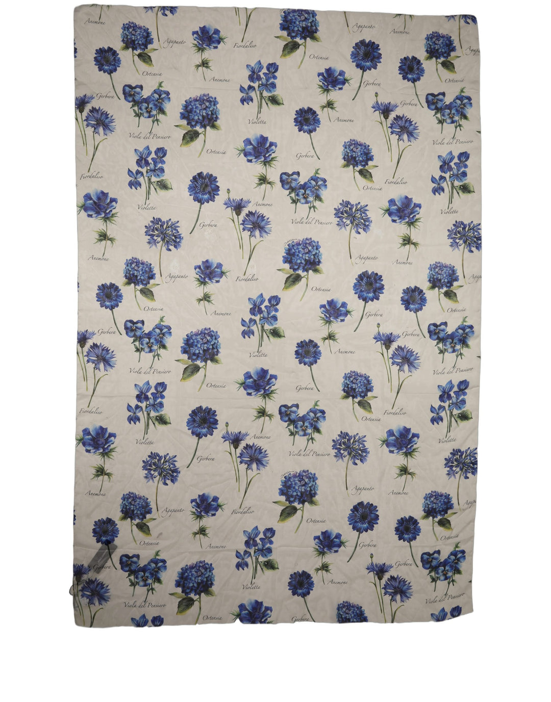 Dolce &amp; Gabbana White Silk Floral Chiffon Long Stole Scarf
