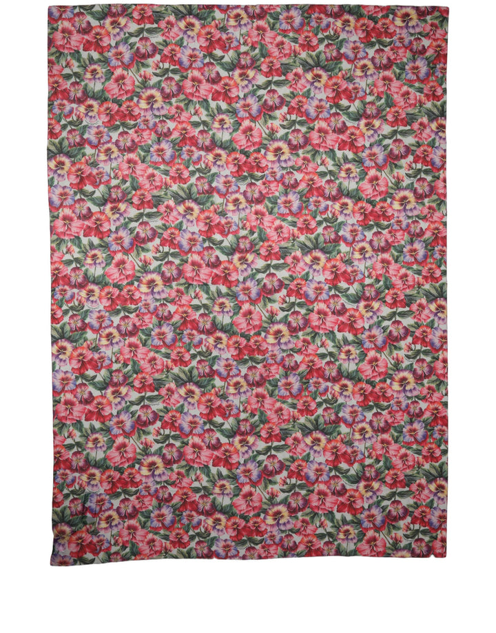 Dolce &amp; Gabbana Multicolor Floral Cotton Lace Stole Scarf