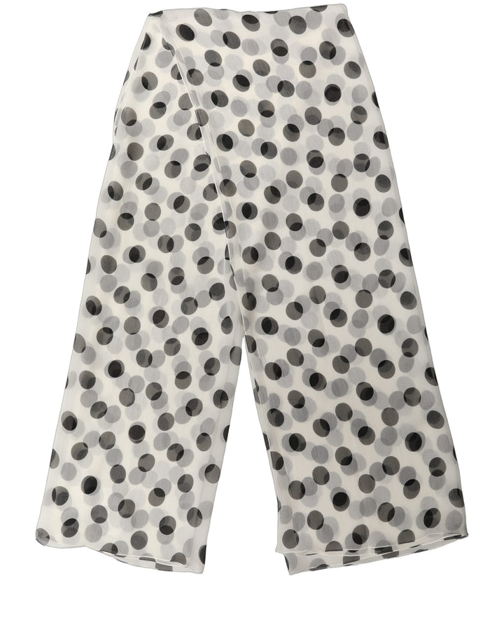 Dolce &amp; Gabbana White Black Polka Dot Shawl Stole Scarf