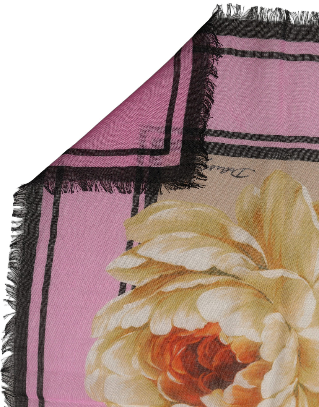 Dolce &amp; Gabbana Multicolor Floral Cashmere Foulard Scarf