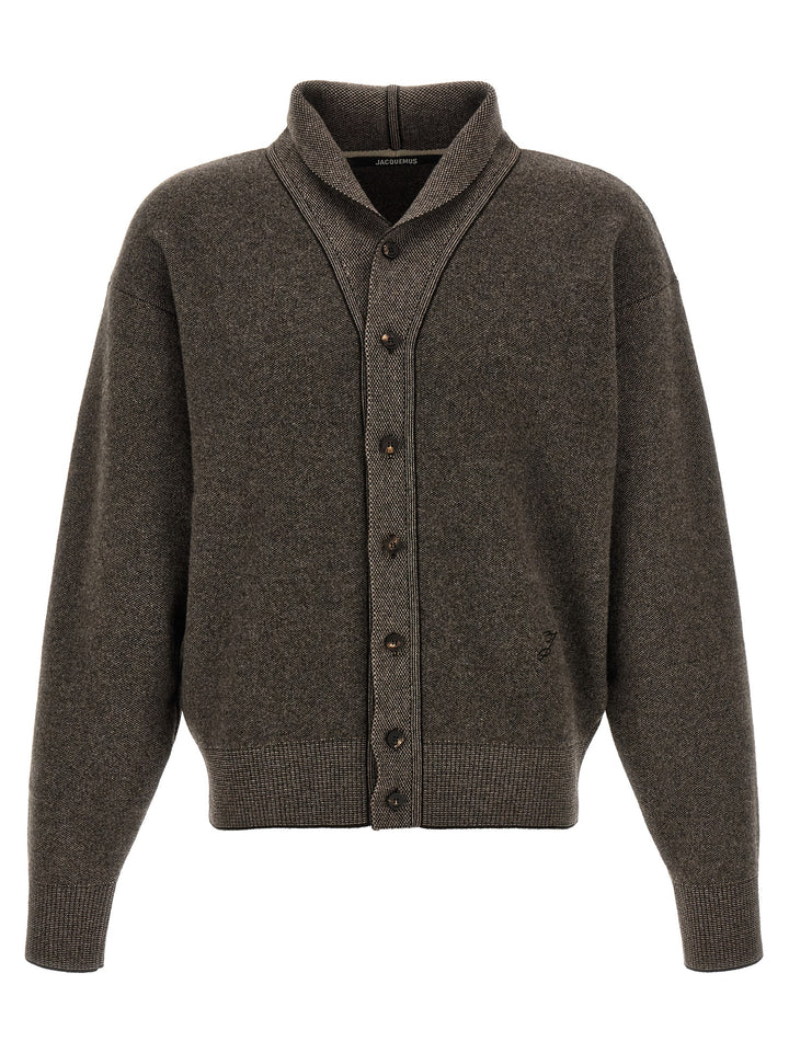 Jacquemus Brown Merino Wool Cardigan