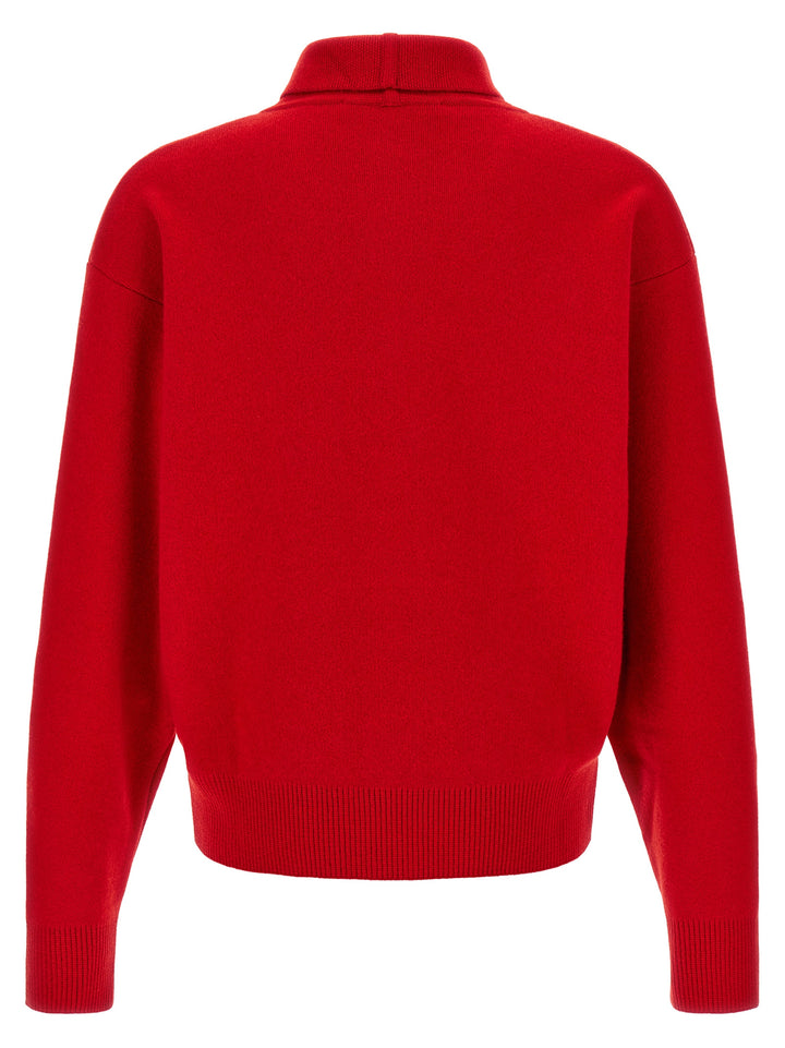 Jacquemus Red Merino Wool Cardigan